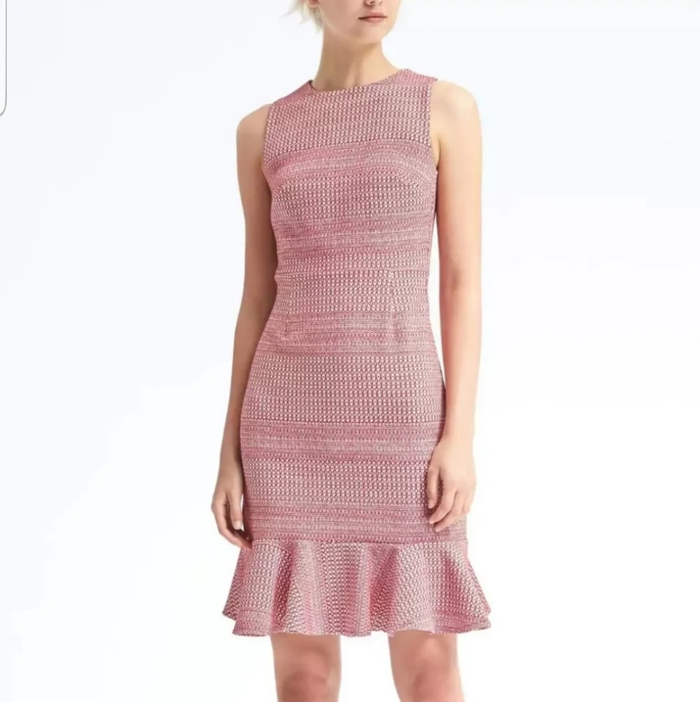 Banana Republic Jacquard Cross Back Dress, Size 0 - Picture 1 of 12